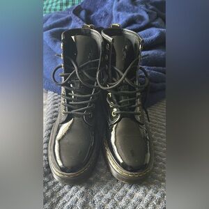 Dr. Martens Black Patent Leather Boots